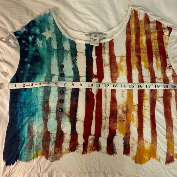 American Rag Flag Crop Tee, Size L., NWT - Picture 3 of 7